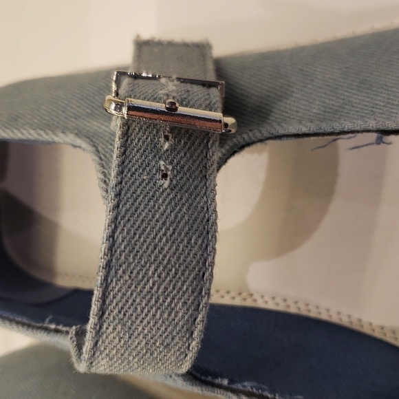 ASOS platform blue jean chuky maryjane shoes white sole Women's UK 7 (USA 9) - Picture 8 of 12